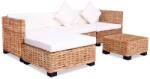 vidaXL Set mobilier cu canapea 14 piese, culoare naturala, ratan GartenMobel Dekor (244626) Canapea