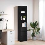 vidaXL Tablou Stejar negru 37, 5x35x180 cm Lemn prelucrat GartenMobel Dekor (861662) Comoda