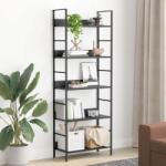 vidaXL Etajera carti 5 rafturi, negru, 60x27, 6x158, 5 cm lemn prelucrat GartenMobel Dekor (288226) Biblioteca