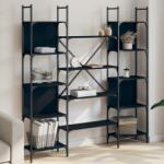 vidaXL Biblioteca, negru, 155, 5x24x166, 5 cm, lemn prelucrat GartenMobel Dekor (838858) Biblioteca