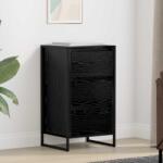 vidaXL Bufet cu sertar Stejar Negru 42 x 36 x 75.5 cm Lemn compozit GartenMobel Dekor (886546) Comoda