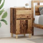 vidaXL Set 2 noptiere rustice din lemn compozit, finisaj lemn vechi, 40x35x70 cm (881234)