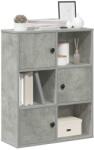 vidaXL Biblioteca, gri beton, 60x24x76, 5 cm, lemn prelucrat GartenMobel Dekor (860385) Biblioteca