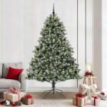 vidaXL Brad de Craciun artificial Verde 210 cm PVC si Plastic si Otel GartenMobel Dekor (3395246)
