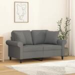 vidaXL Perne decorative, 2 buc. , gri închis, 40x40 cm, textil GartenMobel Dekor (349472)