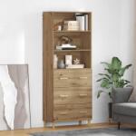 vidaXL Bufet Stejar Artizanal 69, 5 x 32, 5 x 180 cm Lemn compozit GartenMobel Dekor (3416034) Comoda