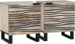 vidaXL Set 2 noptiere albe din lemn prelucrat, 40 x 33 x 46 cm, cu usa (4017969)