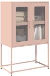 vidaXL Dulap înalt, roz, 68x39x107 cm, otel GartenMobel Dekor (853375) Comoda