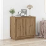 vidaXL Bufet Stejar Artizanal 80 x 40 x 75 cm Lemn compozit GartenMobel Dekor (862132) Comoda