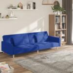 vidaXL Canapea extensibila cu 2 locuri, 2 perne, albastru, textil GartenMobel Dekor (375803) Canapea