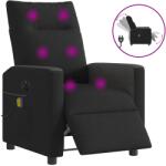 vidaXL Fotoliu electric de masaj rabatabil, negru, textil GartenMobel Dekor (3324047)