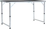 vidaXL Masa de camping pliabila, gri, 120 x 60 cm, aluminiu GartenMobel Dekor (48173)