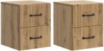 vidaXL Set 2 noptiere suspendate cu 2 sertare, stejar artizanal, 34, 5 x 33 x 40 cm (898994)