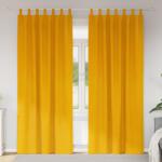 vidaXL Perdele opace 2 pcs Galben mustar 140 x 225 cm Catifea GartenMobel Dekor (4107280)