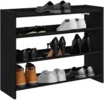 vidaXL Pantofar, negru, 80x25x61, 5 cm, lemn prelucrat GartenMobel Dekor (859915) Pantofar