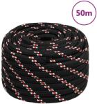 vidaXL Franghie de barca, negru, 20 mm, 50 m, polipropilena GartenMobel Dekor (152368)