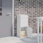 vidaXL Cutie pentru colet cu depozitare Alb 41 x 38 x 103 cm Otel GartenMobel Dekor (874934)