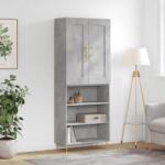 vidaXL Dulap înalt, gri beton, 69, 5x34x180, lemn compozit GartenMobel Dekor (3200061) Comoda