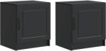 vidaXL Set 2 noptiere negre din lemn prelucrat, 43 x 34, 5 x 47 cm (895718)