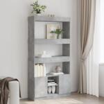 vidaXL Dulap înalt, gri beton, 92x33x180 cm, lemn prelucrat GartenMobel Dekor (3309621) Biblioteca