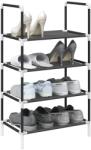 vidaXL Suport pantofi 4 niveluri negru 44x28x77 cm tesatura netesa GartenMobel Dekor (4100617) Pantofar