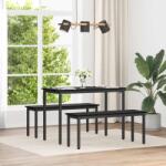 vidaXL banca Stejar Negru 110 x 35 x 45 cm Lemn compozit GartenMobel Dekor (892596)
