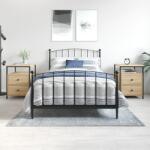 vidaXL Noptiere, 2 buc. , stejar sonoma, 44x45x60 cm, lemn compozit GartenMobel Dekor (826006)