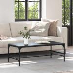 vidaXL Masa de cafea Stejar Negru 100 x 50 x 35 cm Lemn compozit GartenMobel Dekor (881122)