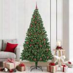 vidaXL Brad de Craciun artificial Verde 210 cm PVC si Otel si Plastic GartenMobel Dekor (3396922)