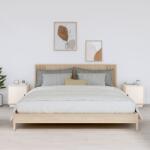 vidaXL Noptiere, 2 buc. , alb, 40x34x45 cm, lemn masiv de pin GartenMobel Dekor (818278)