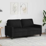 vidaXL Canapea cu 2 locuri, negru, 140 cm, material textil GartenMobel Dekor (359167) Canapea