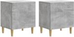 vidaXL Set 2 noptiere gri beton din lemn prelucrat, 43 x 34, 5 x 50 cm (894572)