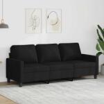 vidaXL Canapea cu 3 locuri, negru, 180 cm, material textil GartenMobel Dekor (359175) Canapea