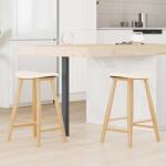 vidaXL Scaune de dining 2 pcs natural 46 x 37 x 63 cm GartenMobel Dekor (42020458)