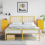 vidaXL Noptiere, 2 buc. , galben mustar, 36x39x78 cm, otel GartenMobel Dekor (846585)