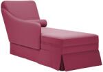 vidaXL Sezlong cu sezlong si cotiera dreapta Wine Red Velvet GartenMobel Dekor (4009786)