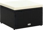 vidaXL Taburet otoman din poliratan, 53 x 53 x 30 cm, negru GartenMobel Dekor (42671)