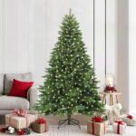 vidaXL Brad de Craciun artificial cu 300 LED Verde 210 cm PE si PVC GartenMobel Dekor (3397558)