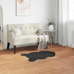 vidaXL Covor din Blana Faux de Iepure Olite Negru 50 x 80 cm Poliester GartenMobel Dekor (42021738) Covor