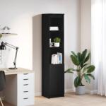 vidaXL Tablou Stejar negru 37, 5x35x180 cm Lemn prelucrat GartenMobel Dekor (861671) Comoda