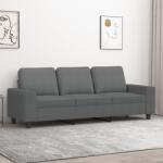 vidaXL Canapea cu 3 locuri, gri închis, 180 cm, material textil GartenMobel Dekor (359400) Canapea