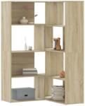 vidaXL Biblioteca de colt cu 4 niveluri stejar sonoma 85x85x140cm lemn GartenMobel Dekor (3307812) Biblioteca