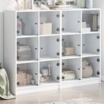 vidaXL Biblioteca cu usi, alb, 136x37x109 cm, lemn prelucrat GartenMobel Dekor (3206510) Comoda