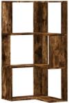 vidaXL Biblioteca 3 niveluri stejar fumuriu 50x50x102cm lemn prelucrat GartenMobel Dekor (852595) Biblioteca