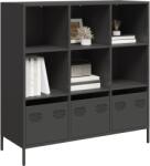 vidaXL Dulap înalt, negru, 101, 5x39x103, 5 cm, otel GartenMobel Dekor (851388) Comoda