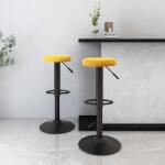 vidaXL Scaune de bar, 2 buc. , galben mustar, catifea GartenMobel Dekor (333150)
