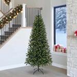 vidaXL Brad de Craciun artificial cu 300 LED Verde 240 cm PE si PVC GartenMobel Dekor (3397381)