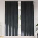 vidaXL Perdele opace 2 pcs Gri deschis 140 x 260 cm Catifea GartenMobel Dekor (4107262)