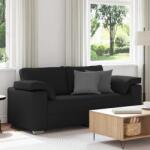 vidaXL Canapea pentru doua persoane Negru 180 cm tesatura GartenMobel Dekor (4105229) Canapea