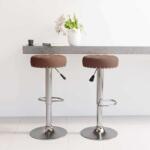 vidaXL Scaune de bar, 2 buc. , maro, material textil GartenMobel Dekor (332974)